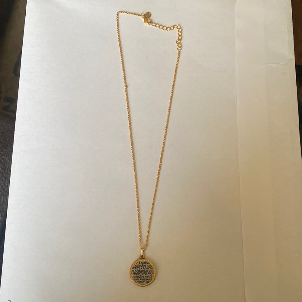 Gold adventure awaits necklace